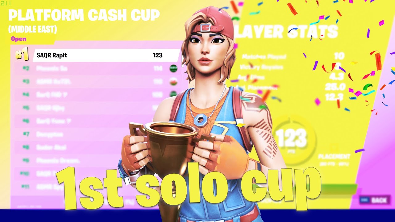 How I Won The Solo Cash Cup 🏆🥇 خذيت المركز الاول في بطولة الشرق الاوسط في سولو كاش كب