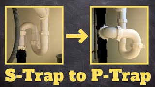 How to Replace STrap with a PTrap | How Drain Plumbing Traps Work | Air Actuated Valve Install