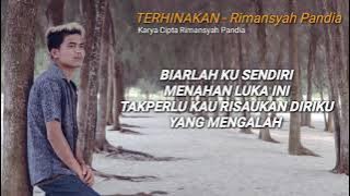 Lagu Yang Menyayat Hati 💔 Terhinakan - Rimansyah Pandia Lirik Lagu Slowrock Melayu Terbaru 2021