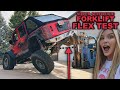 JEEP vs BUGGY vs BRONCO RAPTOR - Forklift Flex Test!