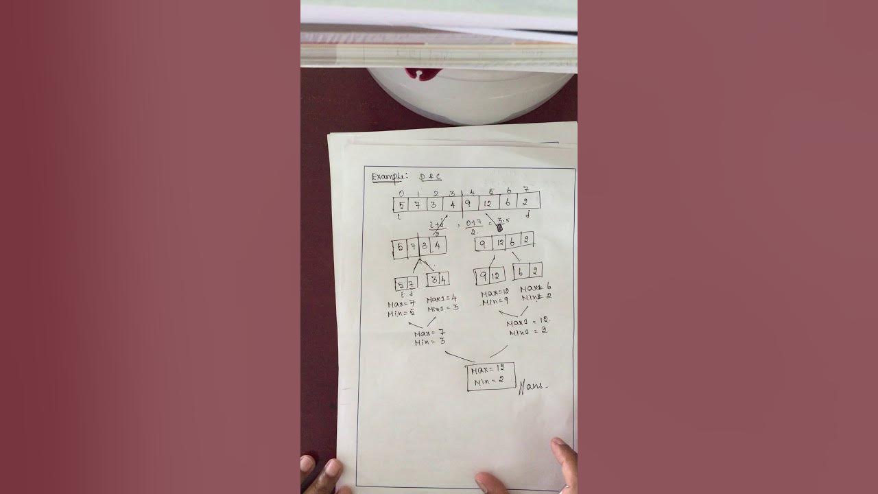 finding min and max value using divide and conquer method - YouTube