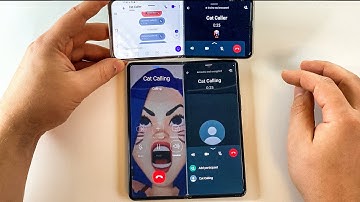 Samsung Z Flip3 & Z Fold3 Split Screen Landscape Incoming Call: WhatsApp vs Viber