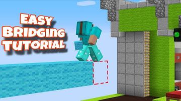 Easy Bridge tutorial || step by step guide to MCPE  || for  bedwar and skywar || Mobile and tablet 