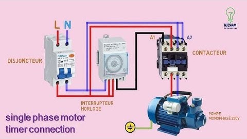 single phase motor timer connection