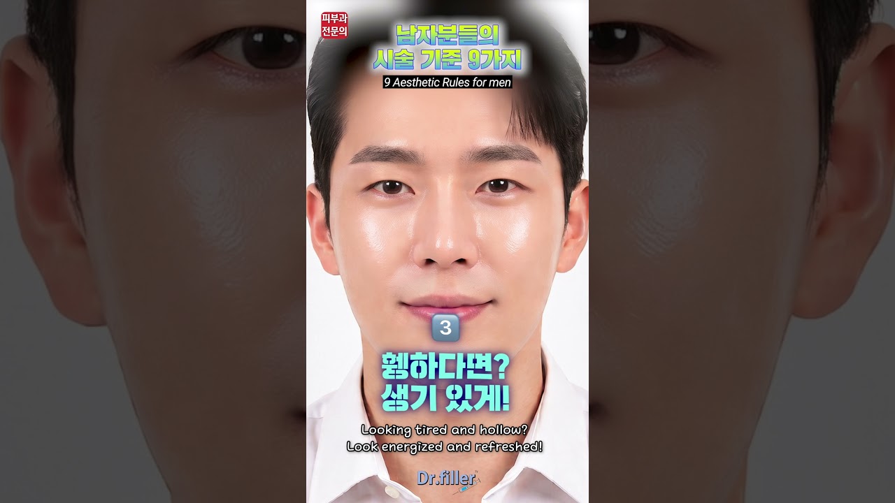 남자분들 시술 기준 9가지? 9 Aesthetic Rules for Men #남자시술 #남자피부과 #남자동안