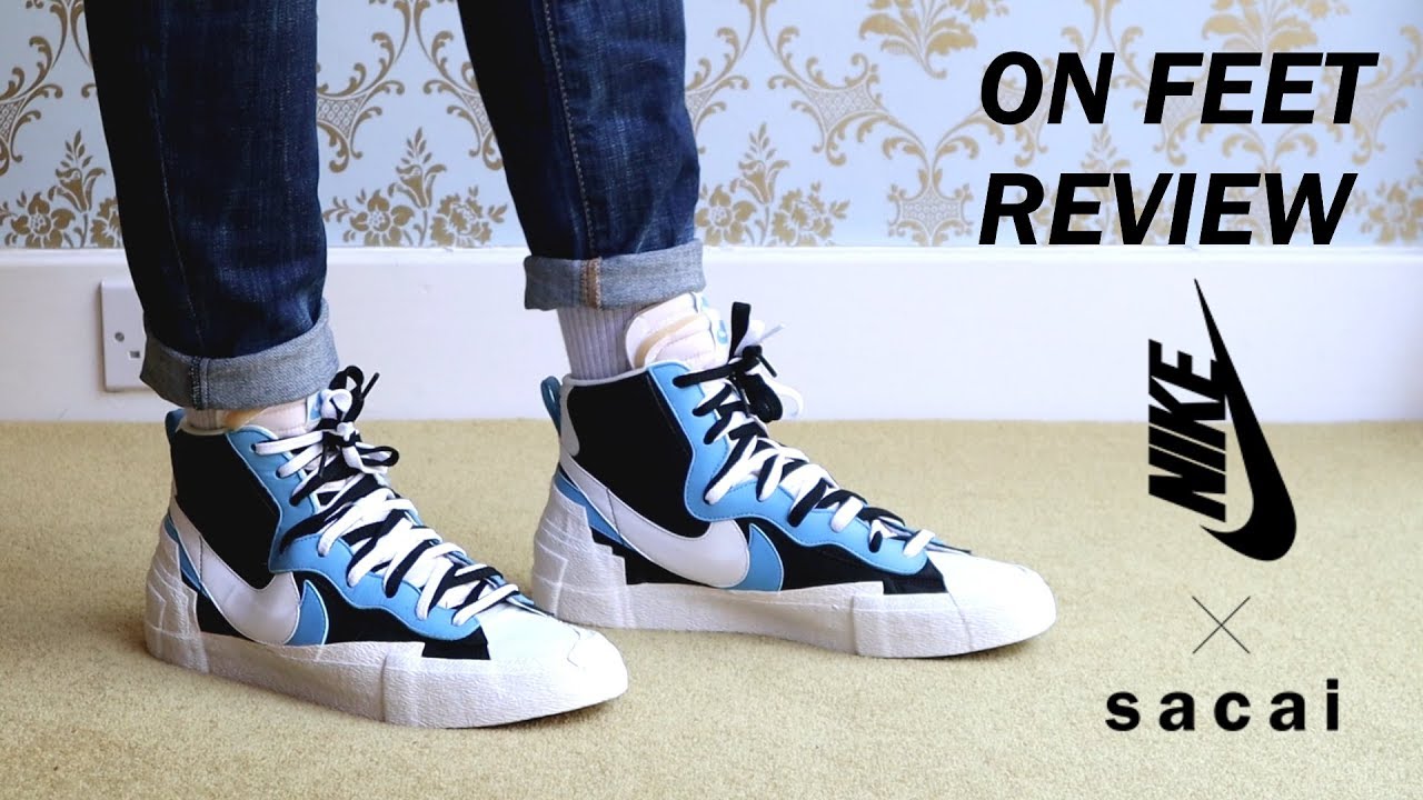 Sacai Nike Blazer On Feet Review - YouTube