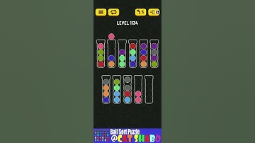 Ball Sort Puzzle Level 1134 🎯No Extra Tubes😂Game Walkthrough😘  #Stay Home And Fun Play #WithMe