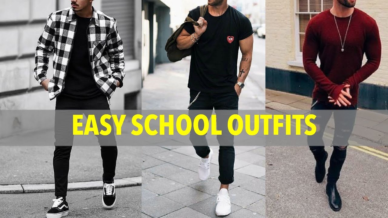 Casual School Outfits For Guys - YouTube