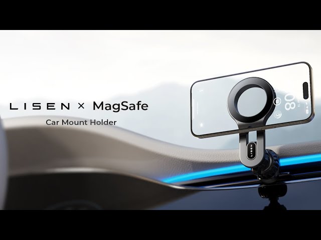 LISEN for MagSafe Car Mount, [Enjoy Never Blocking] , [Easily Install]  Hands Free Magnetic Phone Holder , Fit for iPhone 15 Pro Plus Max 14 13 12  Mini