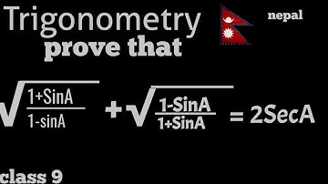 Next parts Trigonometry class 9 prove that Question problem solve Nepal Mathematics