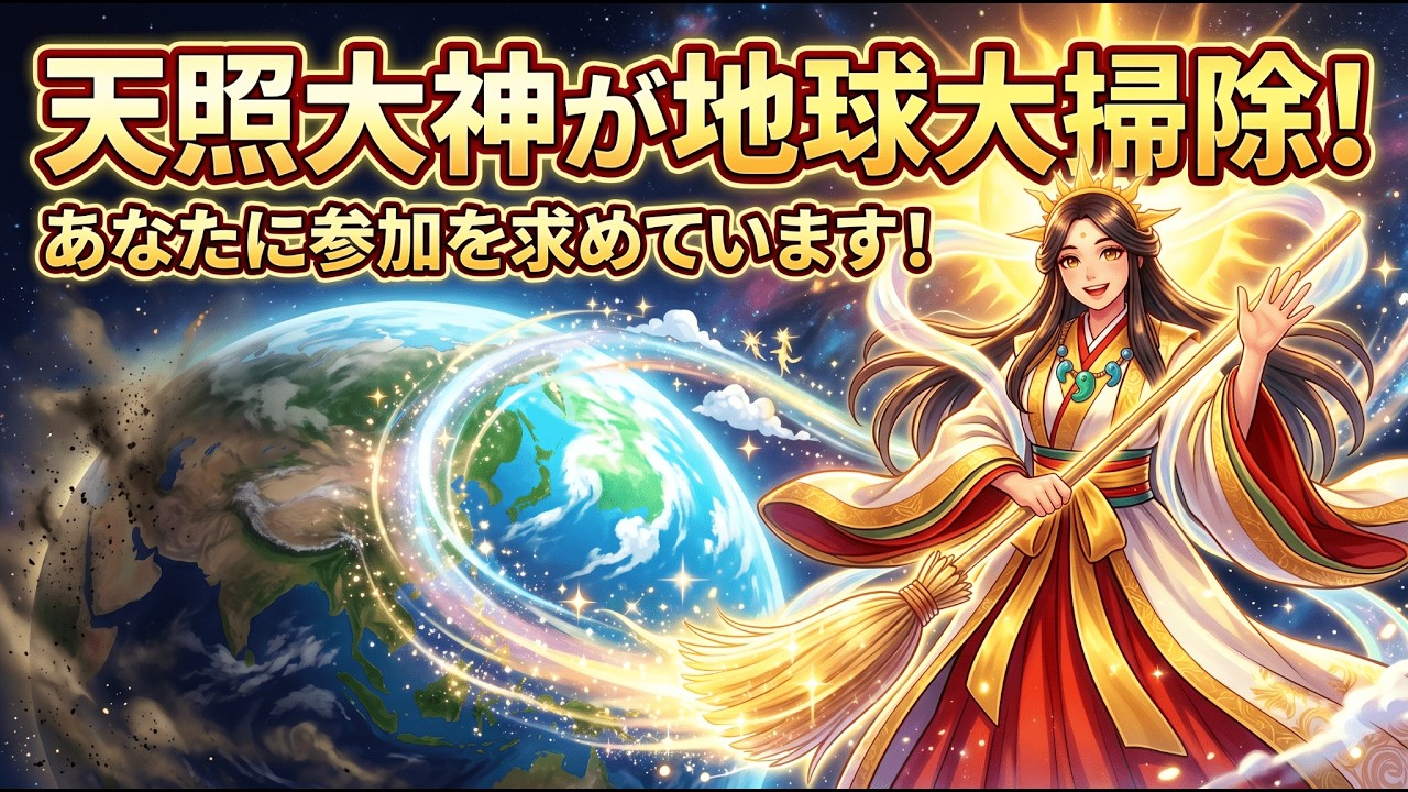 【協力依頼】天照大神が地球の大清掃中です。あなたを指名し参加を待っています。