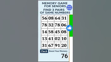 Fun Brain Challenge for Seniors: Match the Numbers Today! #braintraining