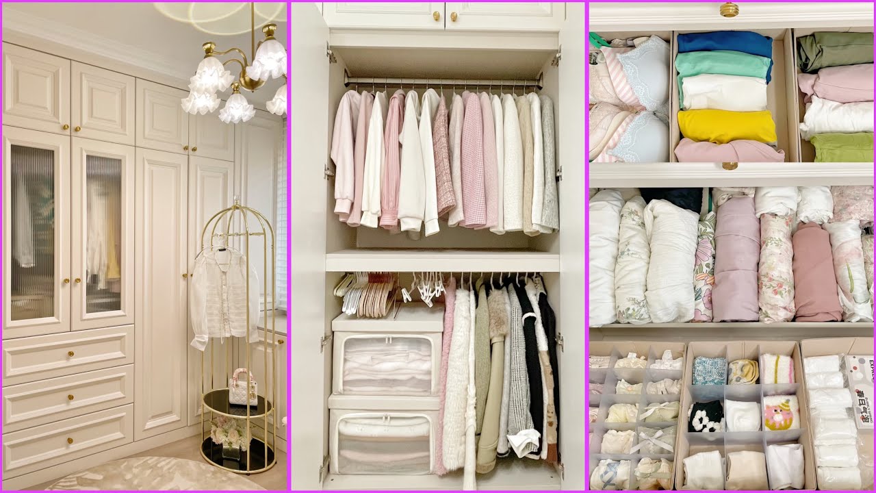 Light Luxury Cloakroom🎀 | Immersive Clothing Storage | Restocking And Organization✨