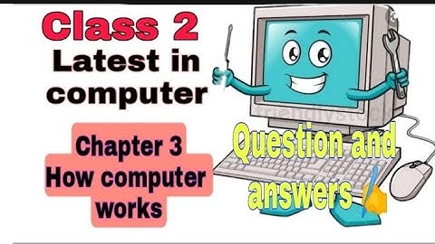 Class 2 chapter 3 Computer"question and answers"