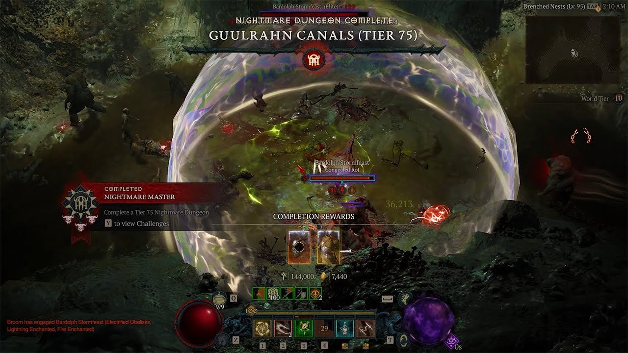 Diablo 4 Nightmare Dungeon Tier 75 - Death Trap Rogue - YouTube