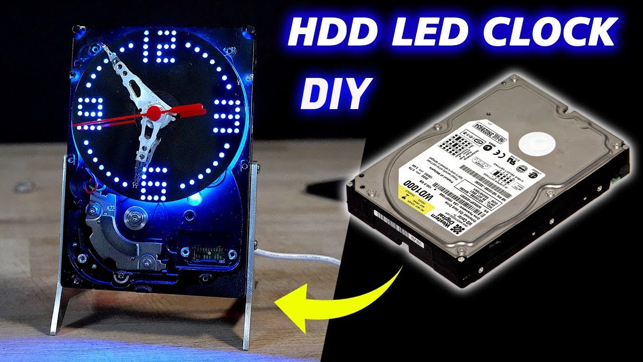 How to make a LED clock using a broken HDD/HDD broken? DON' T THROW