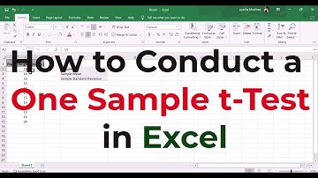 How to conduct One Sample t-test in Excel | Step by Step Guide
