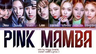 BLACKPINK & AESPA - Pink Venom x Black Mamba (ft.Next Level) (Color Coded Lyrics) @MiggySmallzYT Resimi