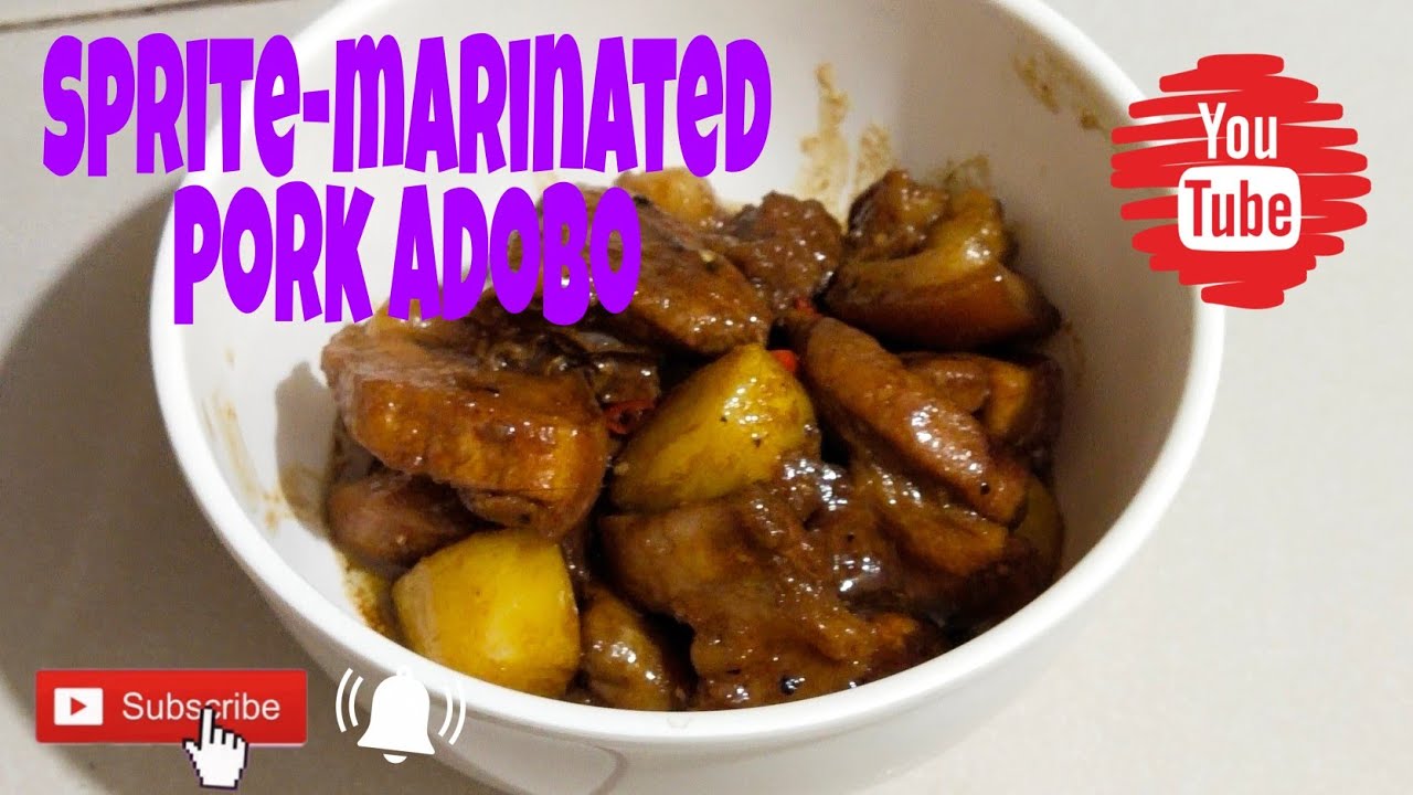 SPRITEMARINATED PORK ADOBO YouTube