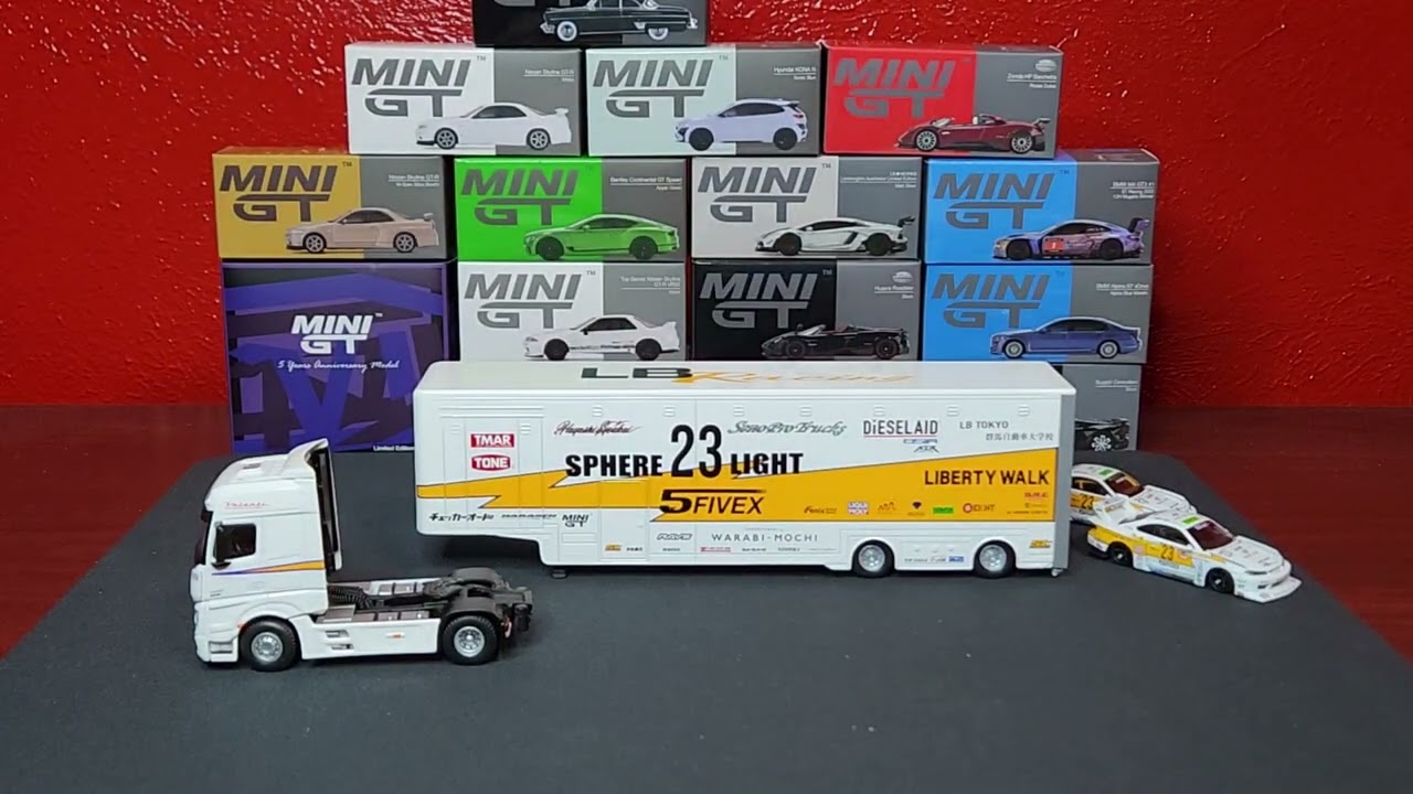 Unboxing: 2023 Mini GT - LB Racing Transporter Set With LB Super Silhouette  S15 Silvia