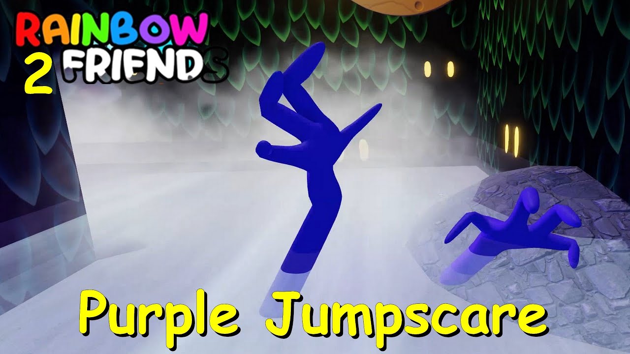 Purple Rainbow Friends Chapter 2 Jumpscare GIF - Purple rainbow