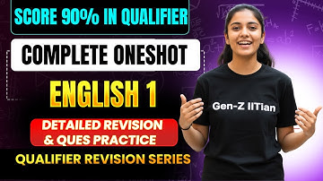 Complete Qualifier English in 2 Hours | Score 90% in Qualifier | IIT Madras BS Degree