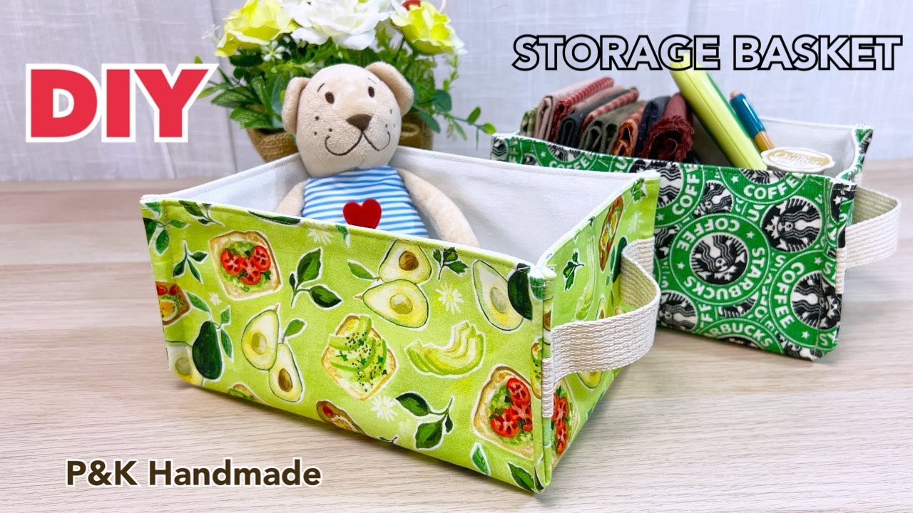 DIY🧵FABRIC STORAGE BASKET SEWING TUTORIAL | FABRIC BASKET MAKING IDEAS EASILY AT HOME |