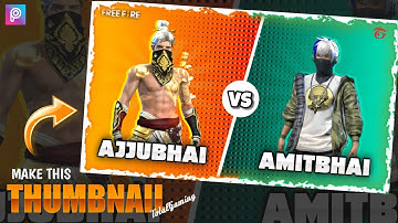 How to Make Free Fire Thumbnail Like Total Gaming in Picsart || Free Fire vs Thumbnail Tutorial 2023