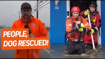 Flood Rescue Caught on Camera at Jersey Shore!