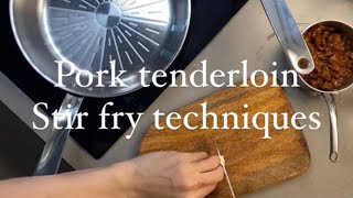 Pork tenderloin celery stir fry tutorial.