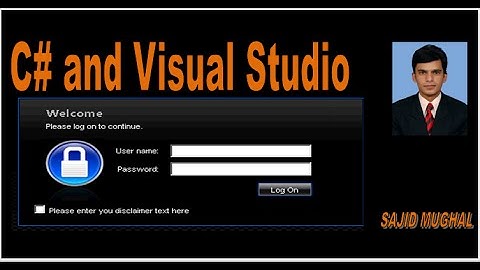 How to create login window Step by Step  in C# with Visual Studio