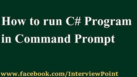 How to Run C# .Net Program in Command Prompt || How to run C# program in cmd