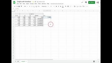 Google sheets - formulae and trendlines