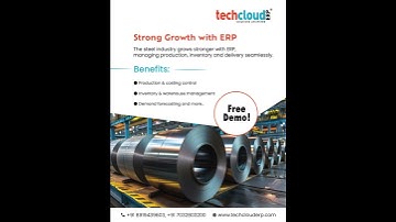 Strong Growth with ERP | Tech Cloud ERP for Steel Industry