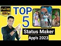 Top 5 best status maker apps of 2023  trending whatsapp status maker apps 