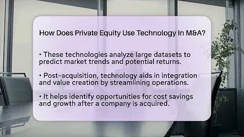 How Does Private Equity Use Technology In M&A? - BusinessGuide360.com