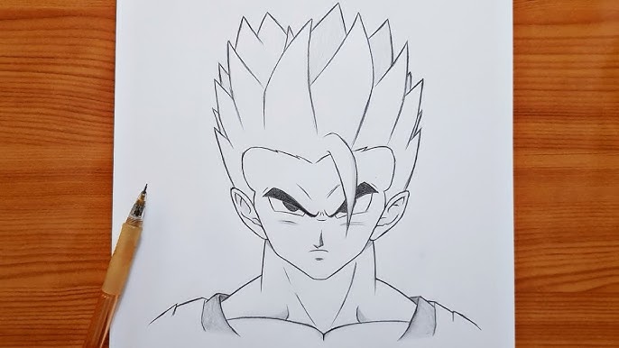 How To Draw Mystic Gohan From Dragon Ball Super: Super Hero! Step By Step  Tutorial! 