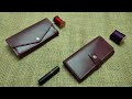 Женский кожаный кошелек своими руками.Making leather wallet.Leather wallet #женскийкошелек #выкройка