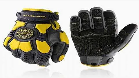 HANDLANDY Heavy Duty Work Gloves for Men, Cut 6 Safety Impact Protection Working Gloves To