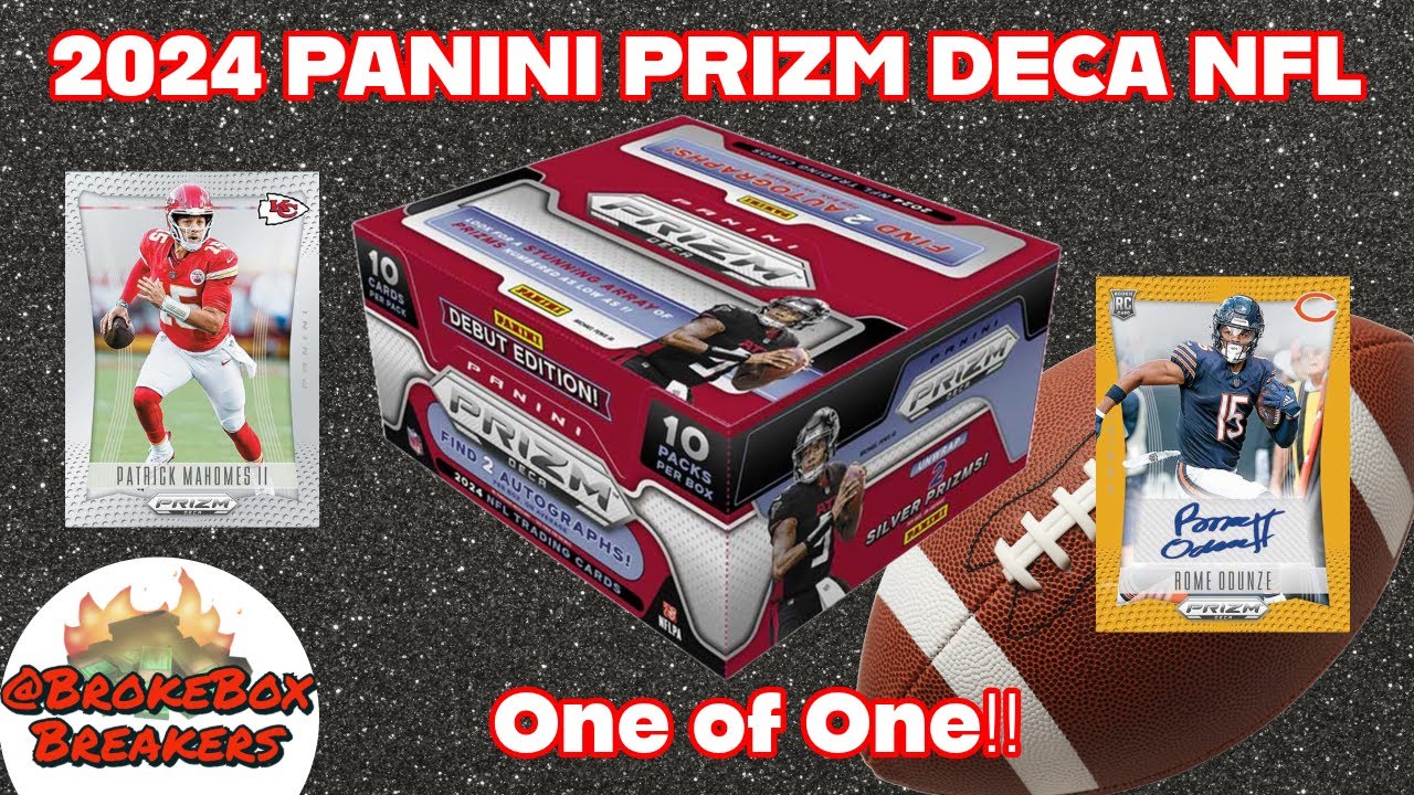 1/1 again!!🚨 One of One🔥 2024 NFL Panini Prizm Deca Football 🏈 - review