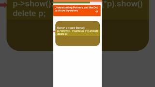 Arrow vs dot notation in pointers #oop #pointers #objectorientedprogramming