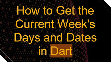 How to Get the Current Week