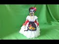 como vestir calavera  con papel crepe estilo VERACRUZ