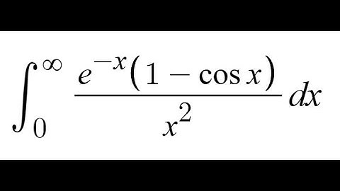 Feynman Integration Example 117 - Integral from 0 to infinity of ((e^-x)(1-cosx))/x^2 dx