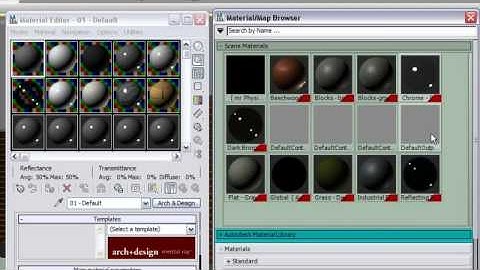 Autodesk Materials workflow between AutoCAD and 3ds Max Design