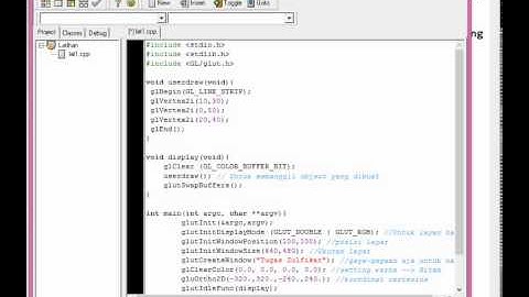 Tutorial Membuat Polyline Dengan OpenGL Menggunakan DEV C++ Dan Glut