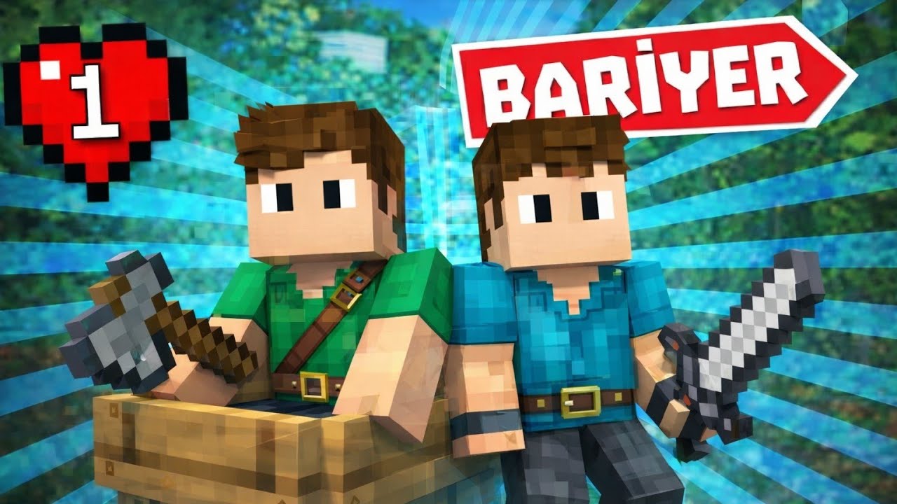 MİNECRAFT ama TEK BLOK (bariyer duvar)