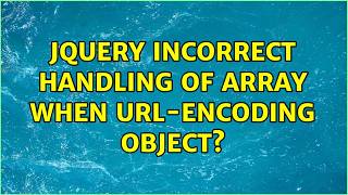 jQuery incorrect handling of array when URL-encoding object?