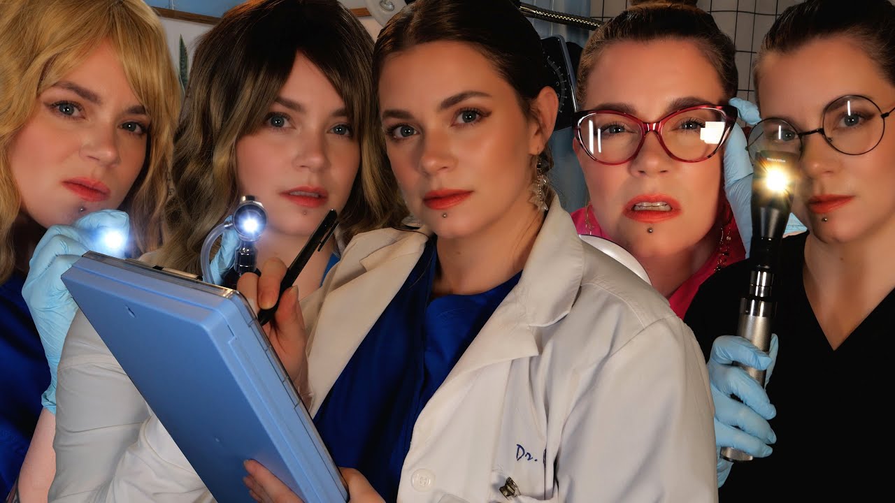 ASMR⭐5⭐ Doctors Examine You | Eye Doctor, Ear Nose & Throat Doctor, Neurologist, Dermatologist