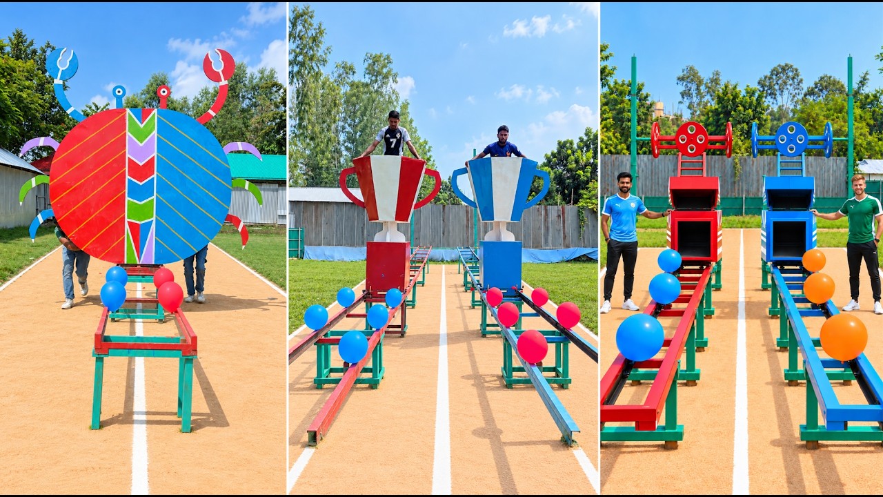Balancing Challenges 60 levels of balance obstacle challenge — who will win? - YouTube